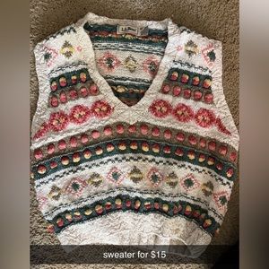 L.L. Bean multicolor V-Neck sweater